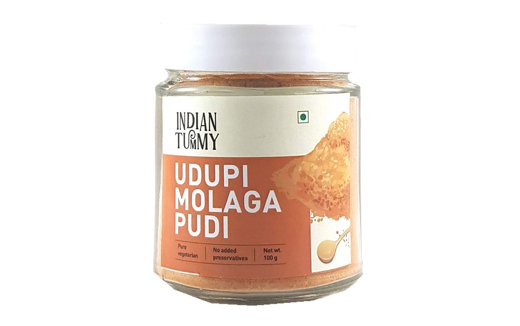 Indian Tummy Udupi Molanga Pudi    Glass Jar  100 grams